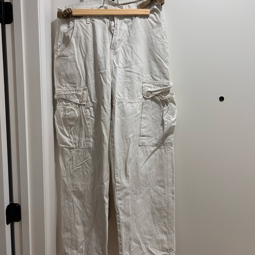 Men's White Cargo Pants